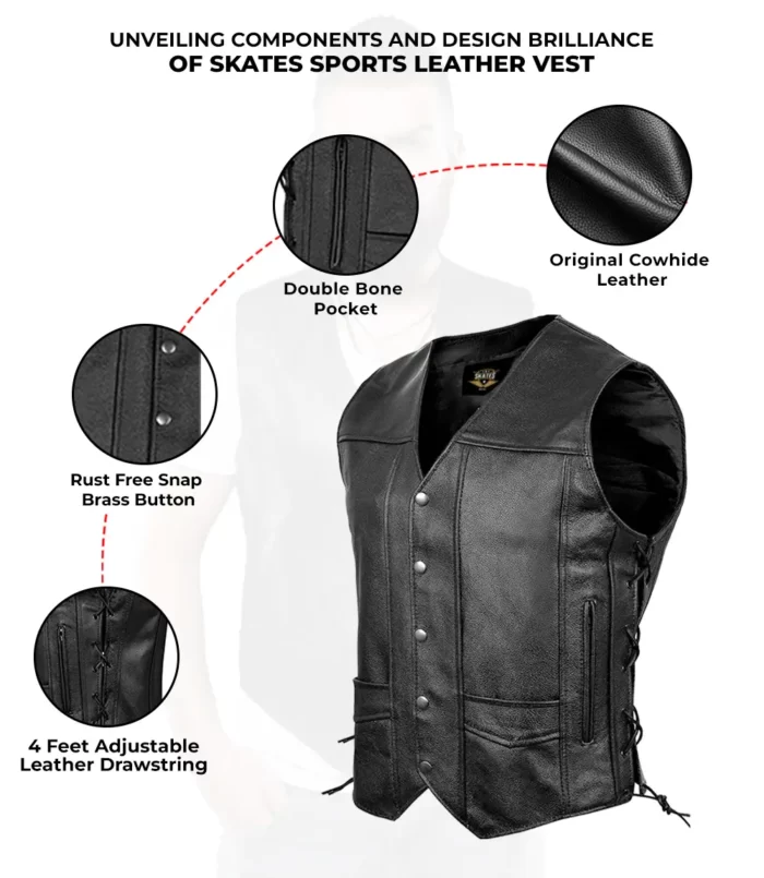 Drawstring Leather Vest Info